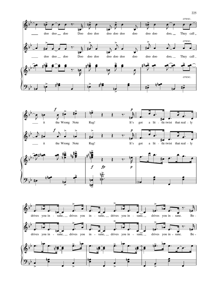 The Wrong Note Rag (from Wonderful Town) (Vocal Duet) Piano scores gallery preview page 3