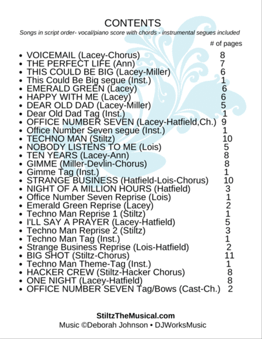 STILTZ the Musical Vocal-Piano Score Choir scores gallery preview page 3