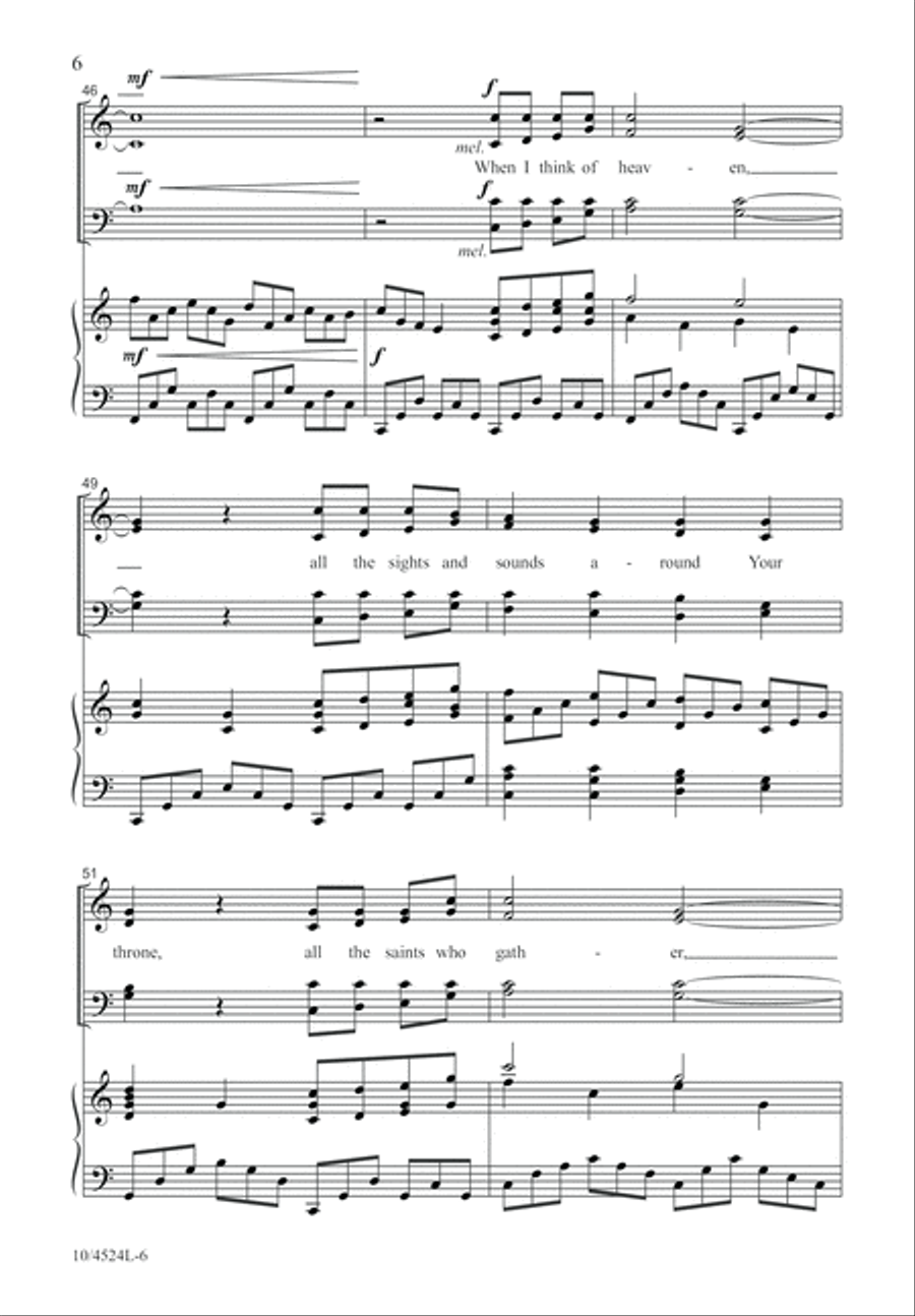 You Think of Me You Think of Me 4-Part scores gallery preview page 7
