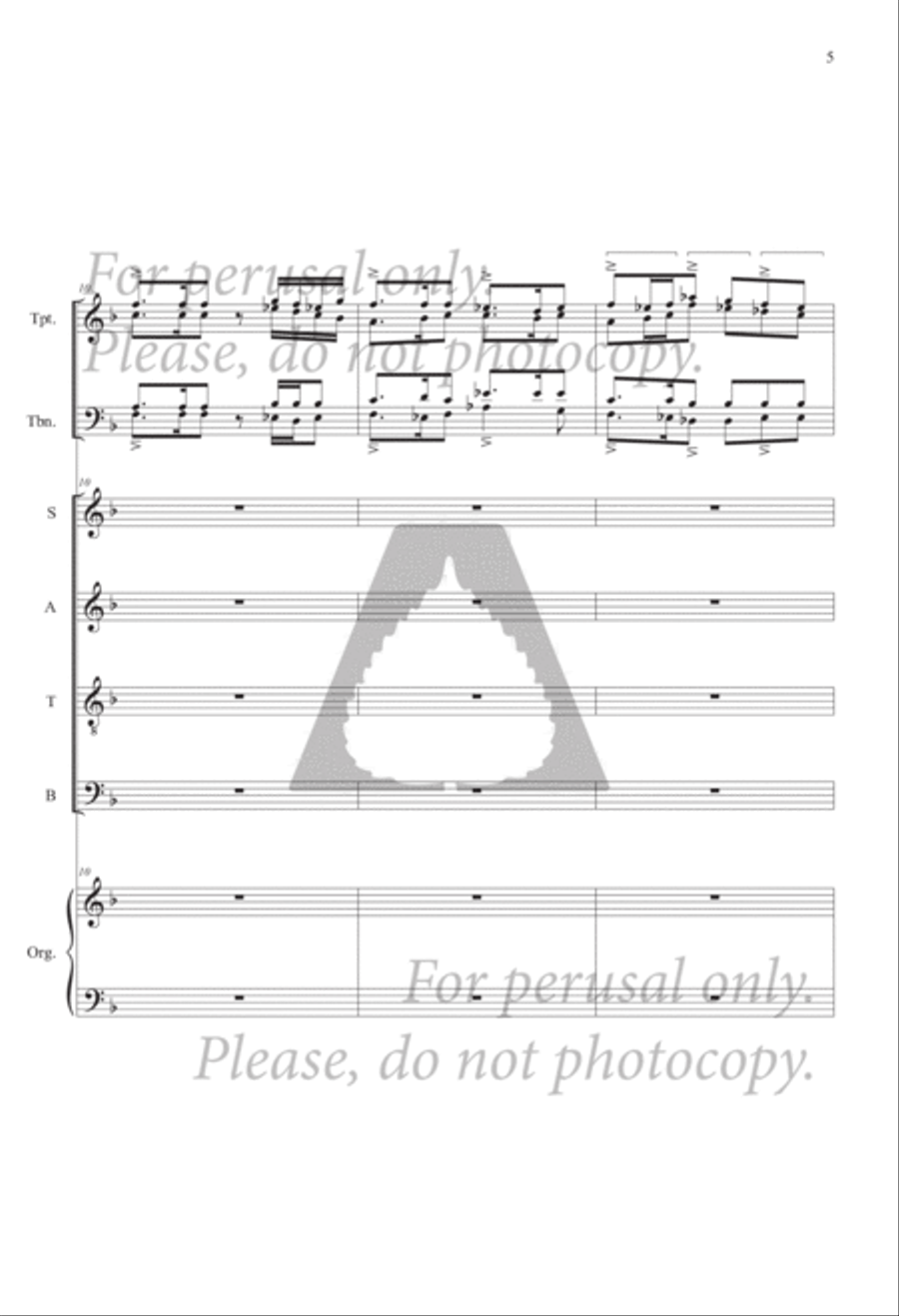 Shout for Joy to the World (Brass Full Score) Choir scores gallery preview page 6