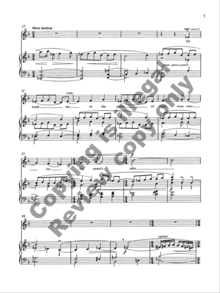 Psalm 23 Medium Voice scores gallery preview page 11