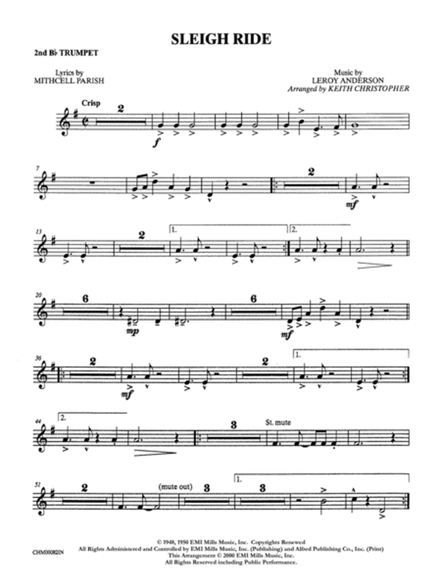 Sleigh Ride: 2nd B-flat Trumpet