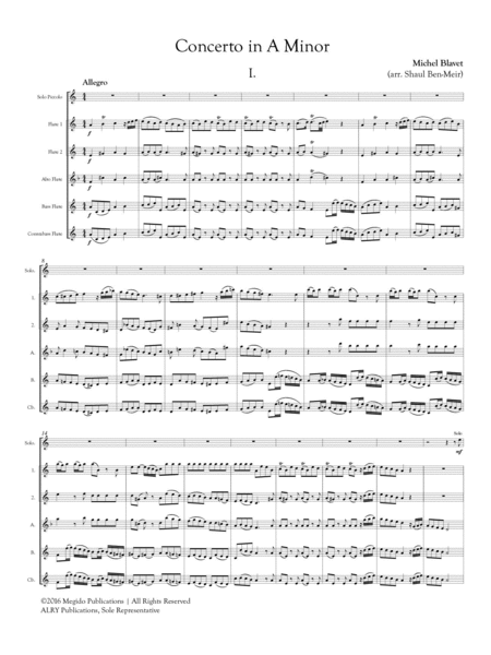 Concerto in A Minor for Solo Piccolo and Flute Orchestra