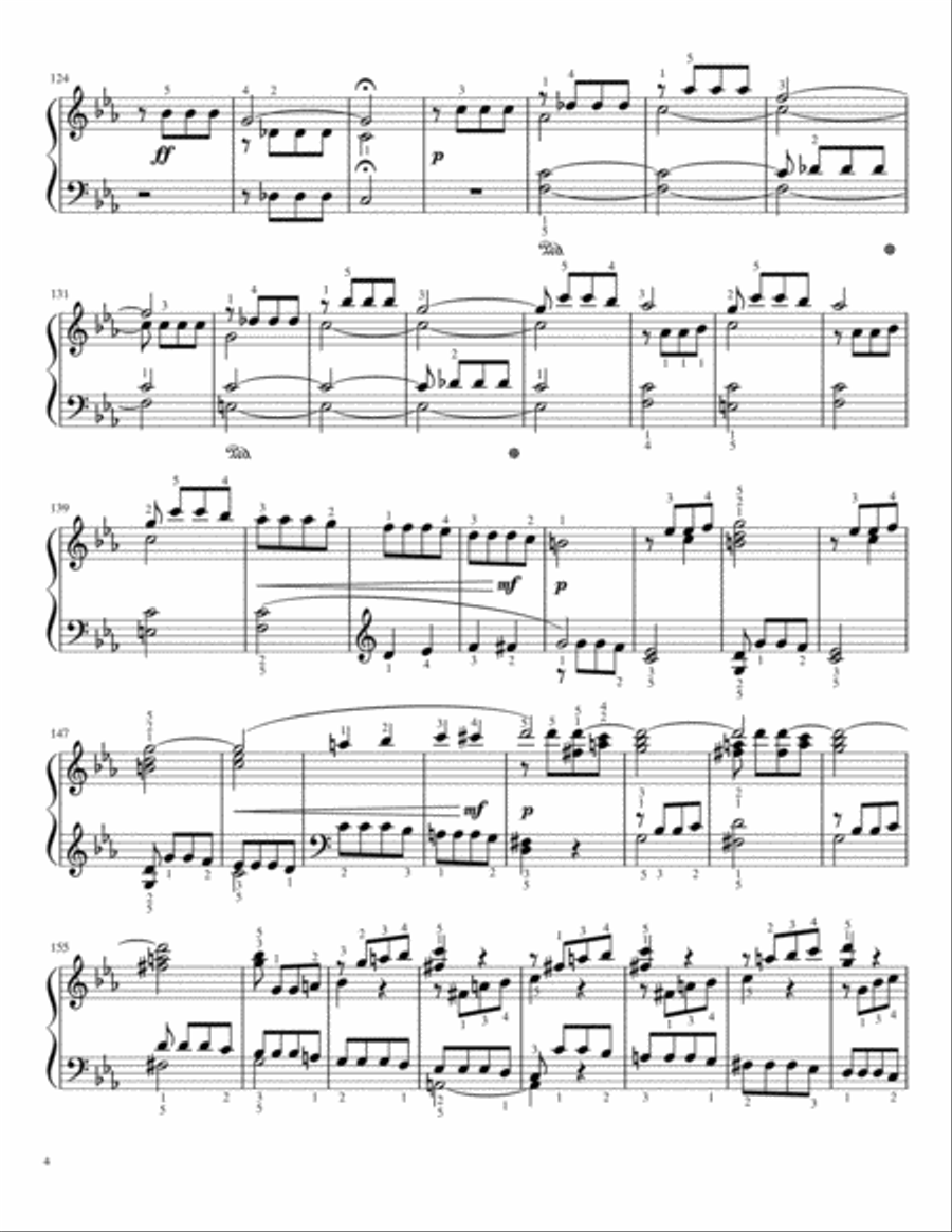 Beethoven Symphony No. 5 - 1st Movement - For Piano Solo (Intermediate) Piano Solo scores gallery preview page 4