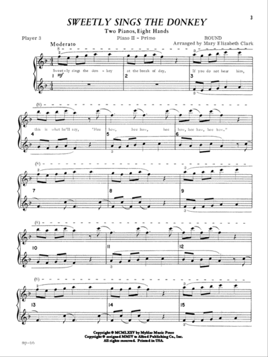 Sweetly Sings the Donkey Small Ensemble scores gallery preview page 5
