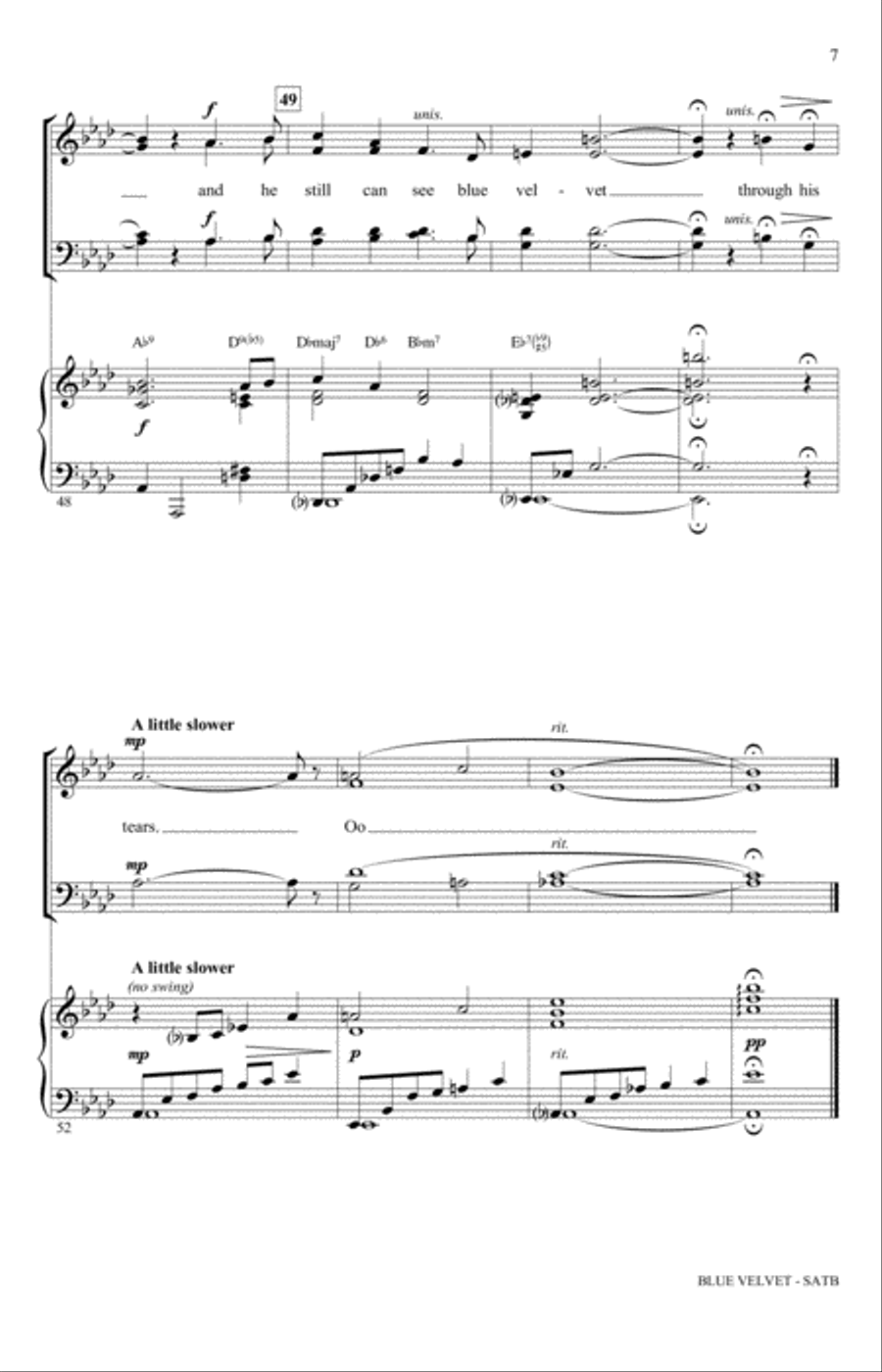 Blue Velvet Blue Velvet 4-Part scores gallery preview page 7
