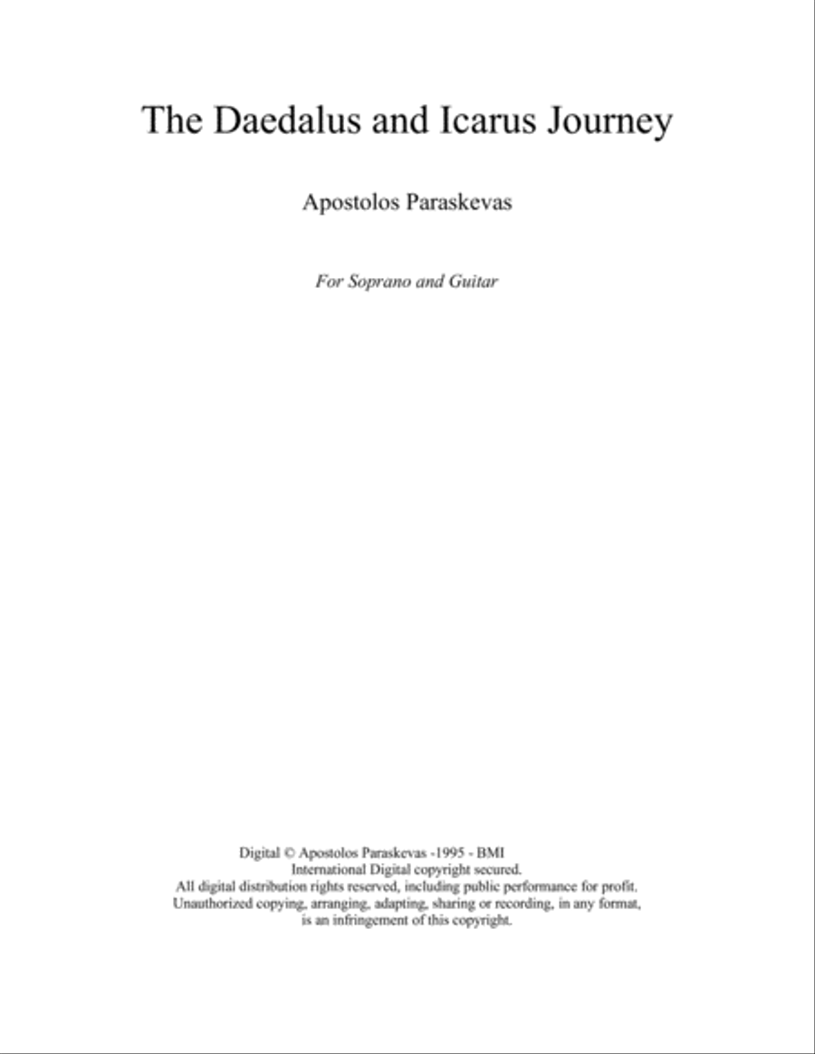 The Daedalus and Icarus Journey Classical Guitar scores gallery preview page 2