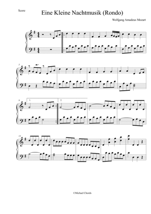 Eine Klein rondo (Mozart easy piano)