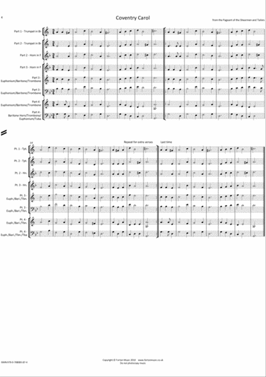 Christmas Collection Volume 2 Brass Ensemble scores gallery preview page 4