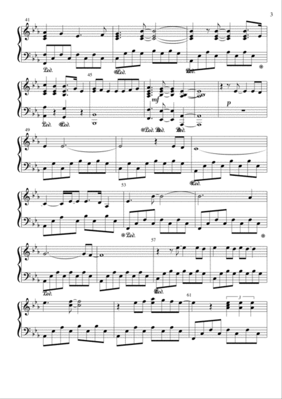 Turning Tables Piano Solo scores gallery preview page 3