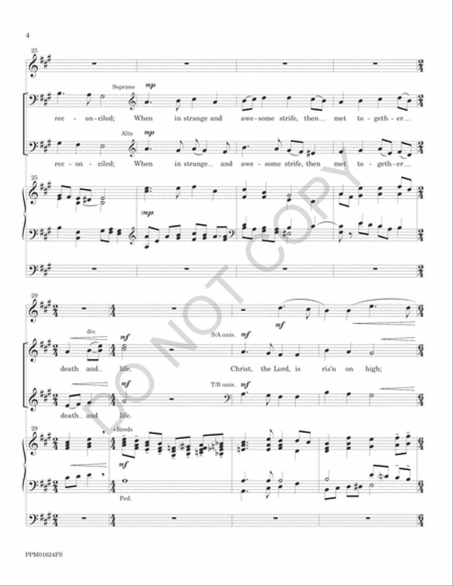 Christ, the Lord, is Risen Today - Full Score 4-Part scores gallery preview page 7