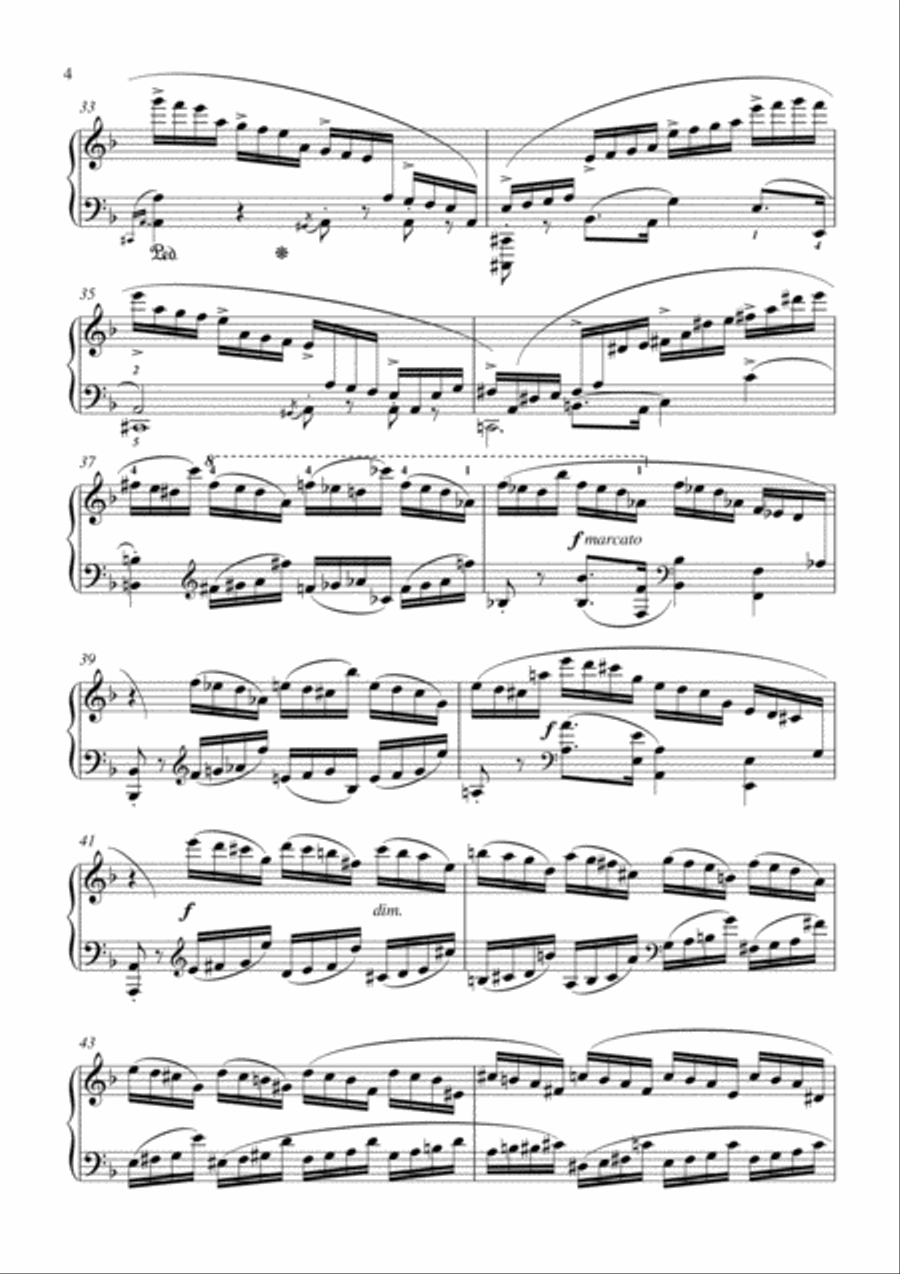 Chopin - Etude Op. 10, No. 8 in F Major for piano solo Piano Method scores gallery preview page 5