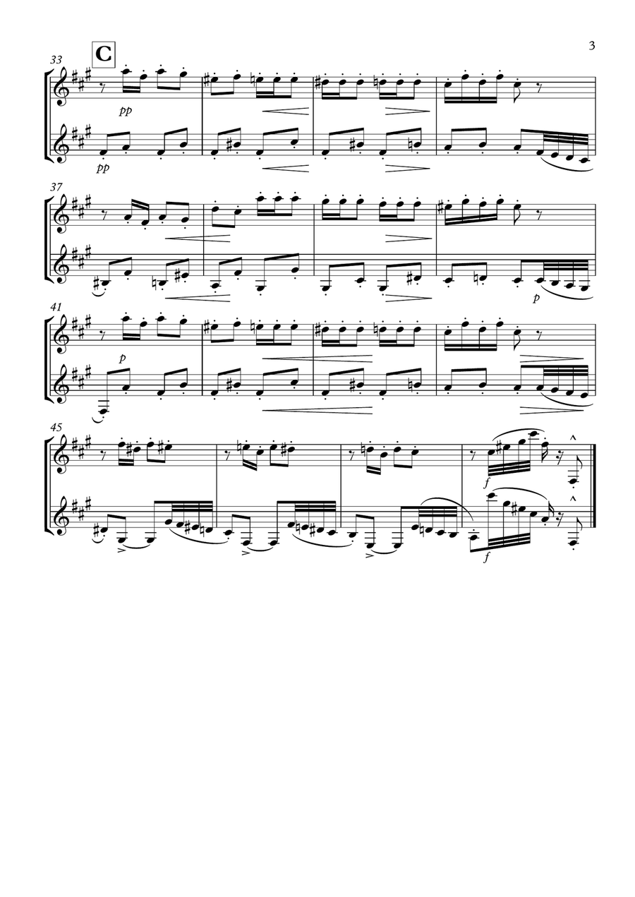 Dance Of The Sugar Plum Fairy: Clarinet & Bass Clarinet Duet Clarinet Duet scores gallery preview page 3