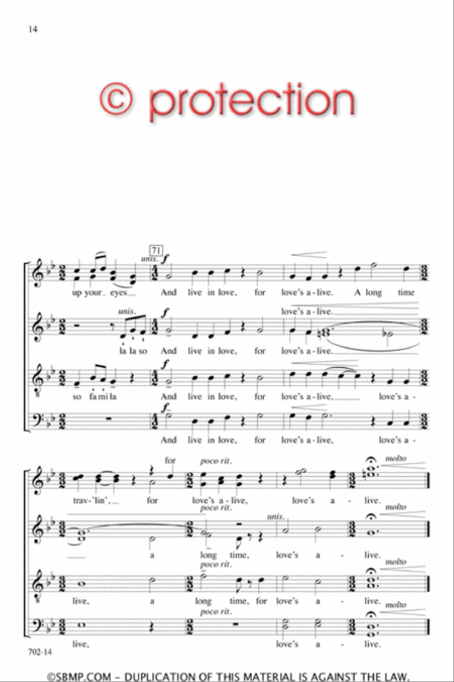 Long Time Trav'ling - SATB divisi Octavo Divisi scores gallery preview page 13