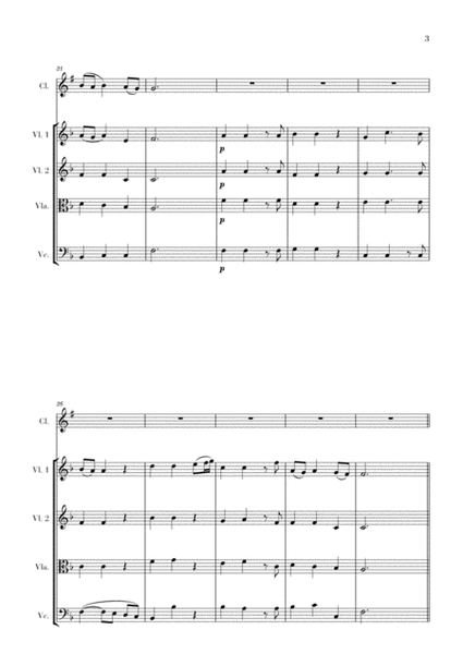 Haendel - Lascia ch’io pianga (for Clarinet and String Quartet) image number null