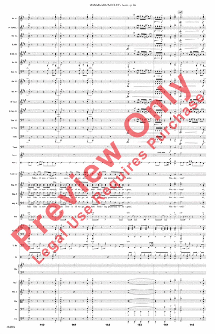 Mamma Mia! Medley Mamma Mia! Medley Full Orchestra scores gallery preview page 27