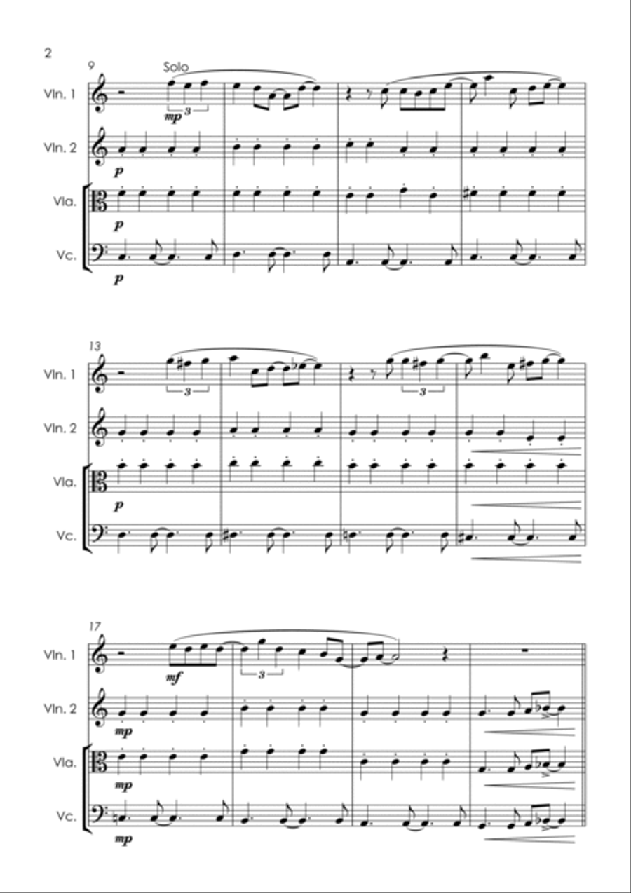 God Only Knows String Quartet scores gallery preview page 4
