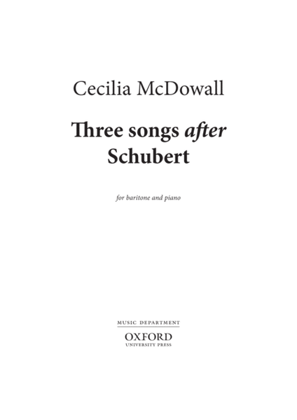 Three Songs after Schubert