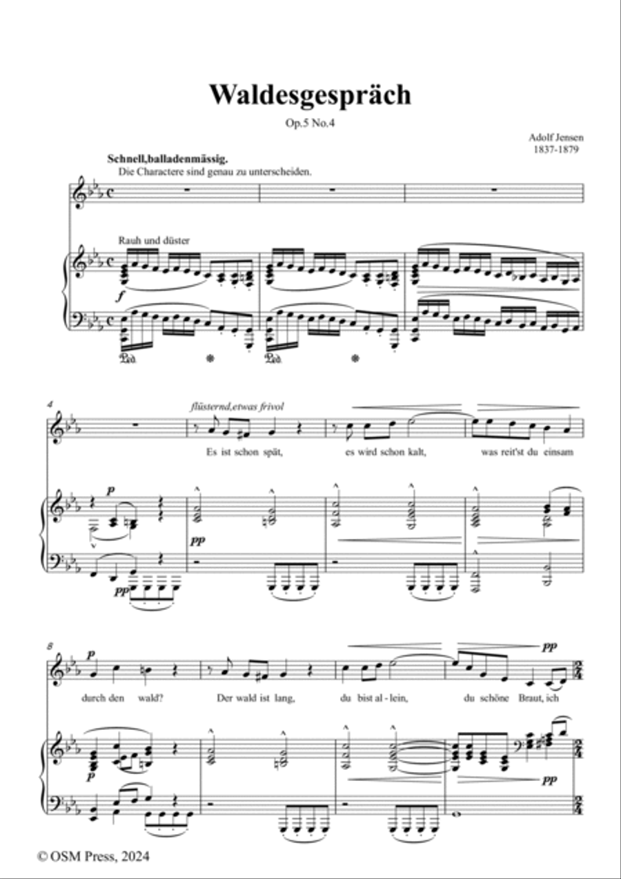 A. Jensen-Waldesgespräch,in c minor,Op.5 No.4 Voice scores gallery preview page 2