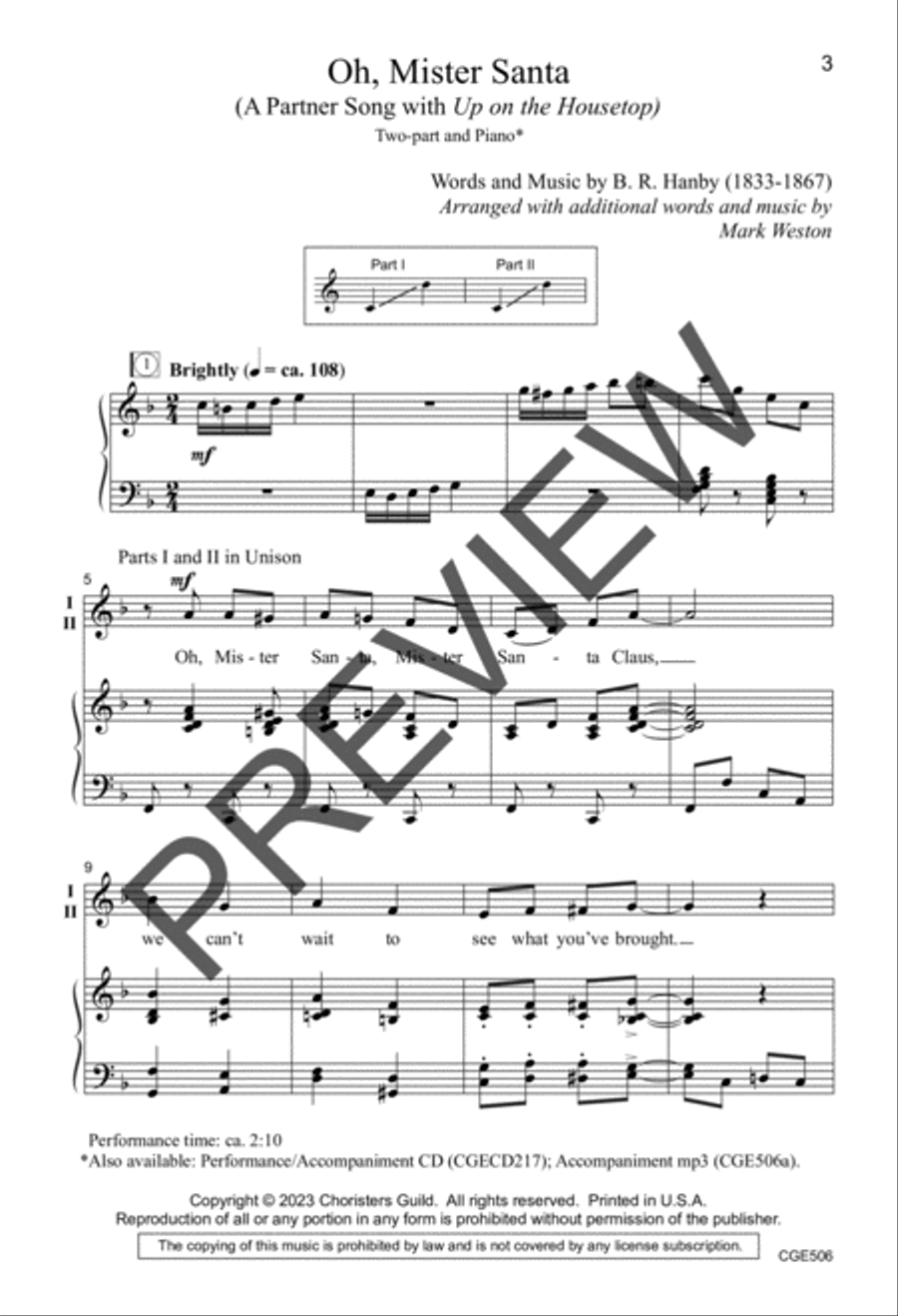 Oh, Mister Santa (Two-part) 2-Part scores gallery preview page 2