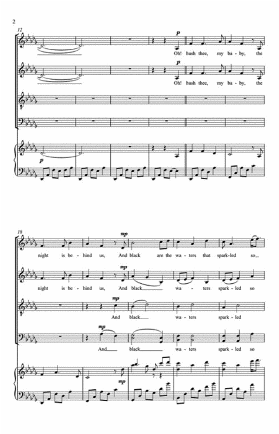 The Seal Lullaby 4-Part scores gallery preview page 3