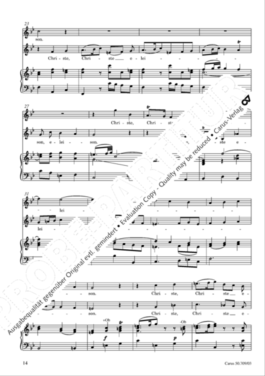 Requiem in E flat major 4-Part scores gallery preview page 15