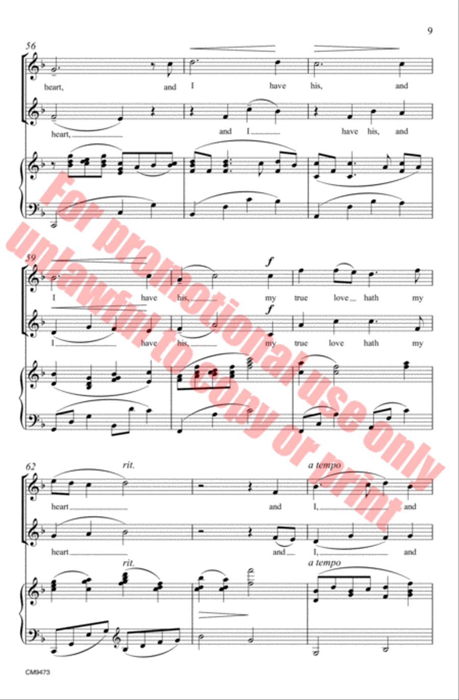 My True Love Hath My Heart SA scores gallery preview page 10