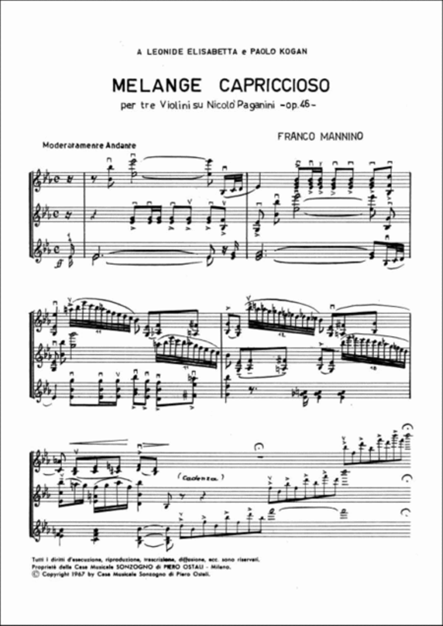 Mélange capriccioso op. 46 Violin scores gallery preview page 2