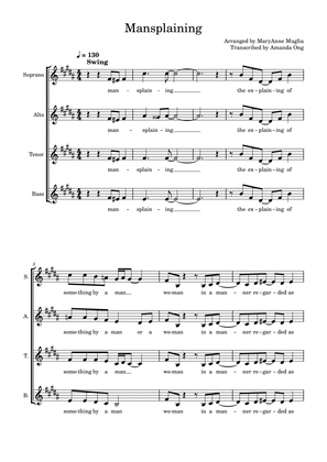 Mansplaining (Red Letter Daze) for A Cappella