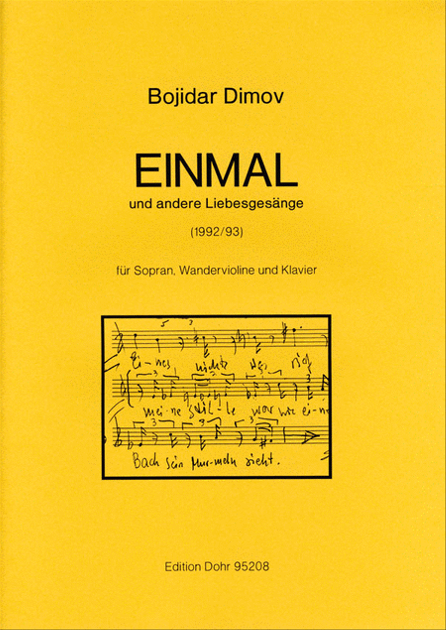 EINMAL und andere Liebesgesänge für Sopran, Wandervioline und Klavier (1992/93) Violin Solo scores gallery preview page 1