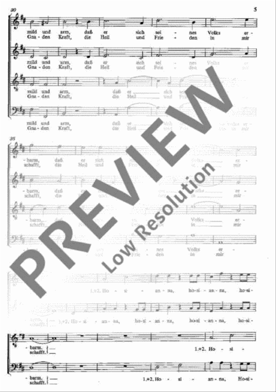 Vier kleine Festmotetten Vier kleine Festmotetten 4-Part scores gallery preview page 5