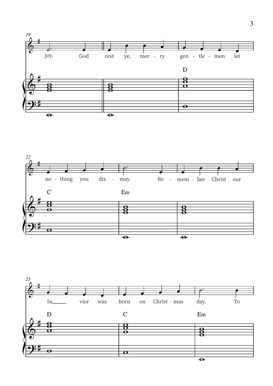 God Rest Ye Merry, Gentlemen Violin Solo scores gallery preview page 3