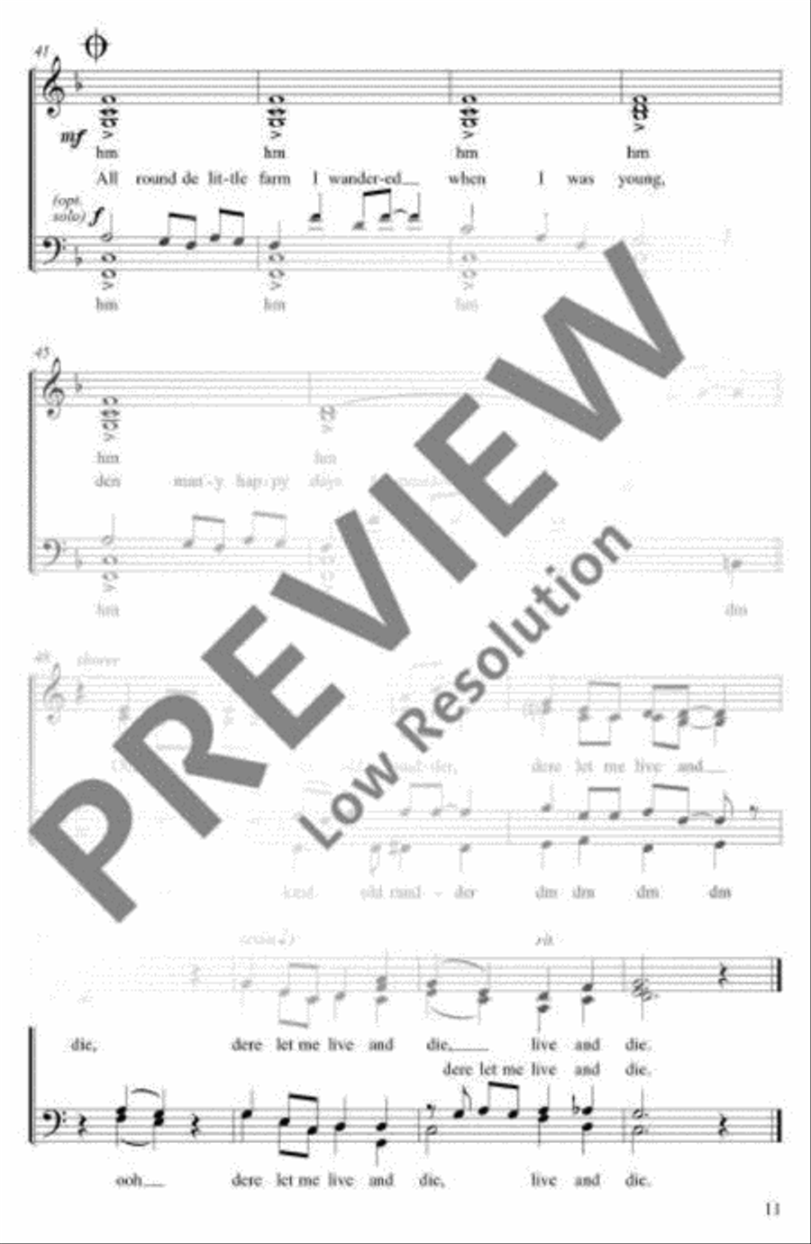 Old Folks at Home 4-Part scores gallery preview page 5