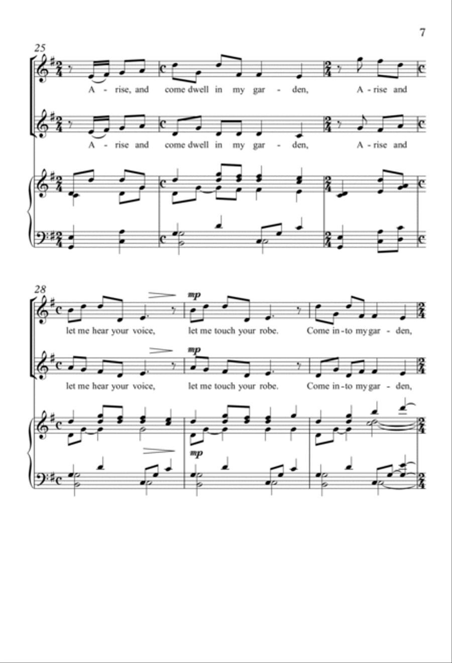 Come Into My Garden Come Into My Garden SSA scores gallery preview page 5