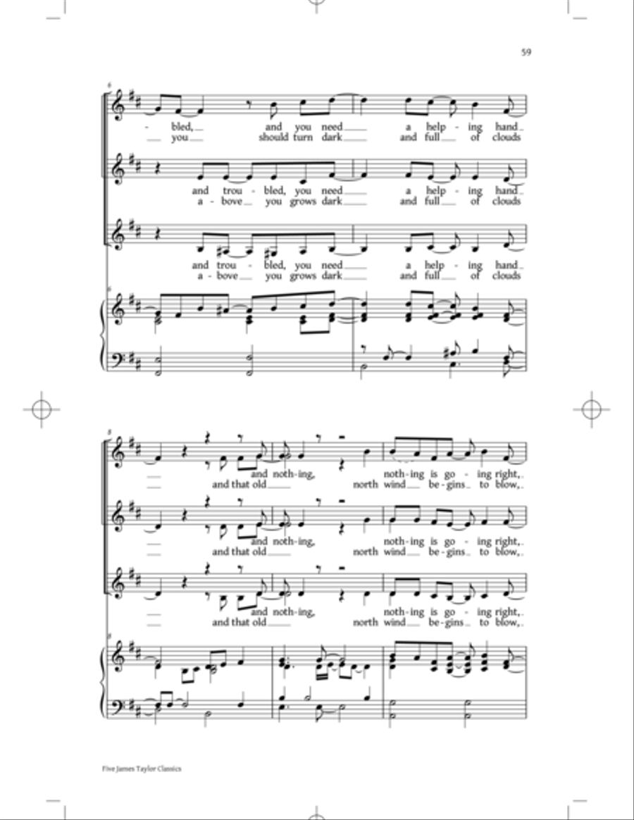 You've Got A Friend: Five James Taylor Classics SSA scores gallery preview page 57