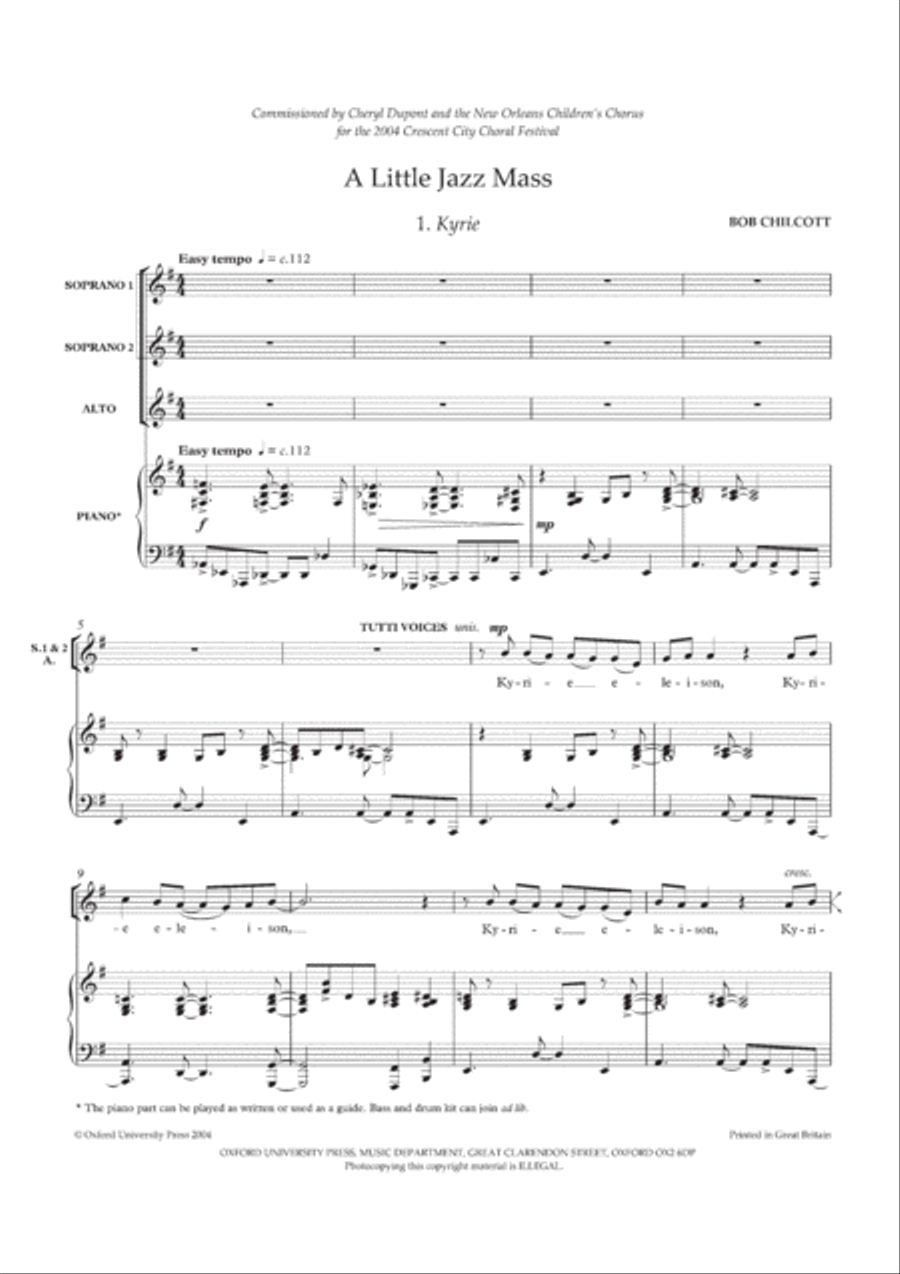 A Little Jazz Mass SSAA scores gallery preview page 4