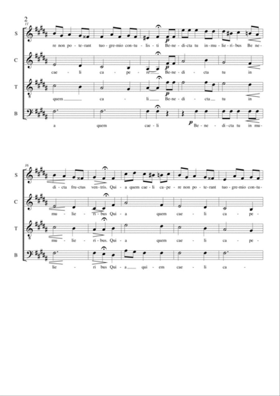 Sancta et Immaculata - SATB a cappella 4-Part scores gallery preview page 2