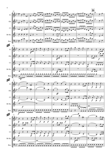 Mozart: Divertimento No.14 in Bb K270 - wind quintet image number null