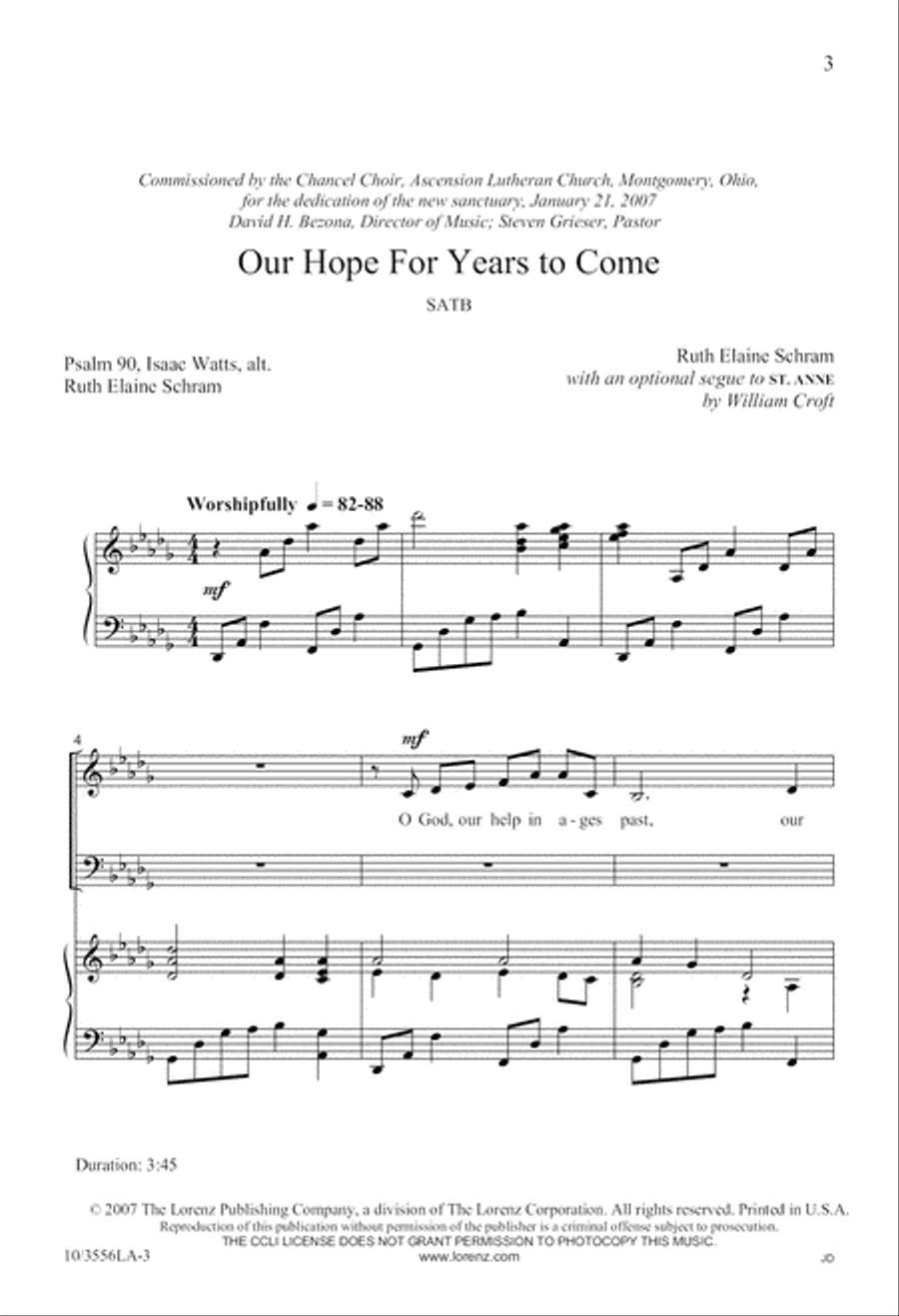 Our Hope for Years to Come 4-Part scores gallery preview page 4