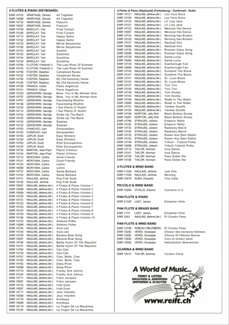 5 Love-Songs Flute Solo scores gallery preview page 8