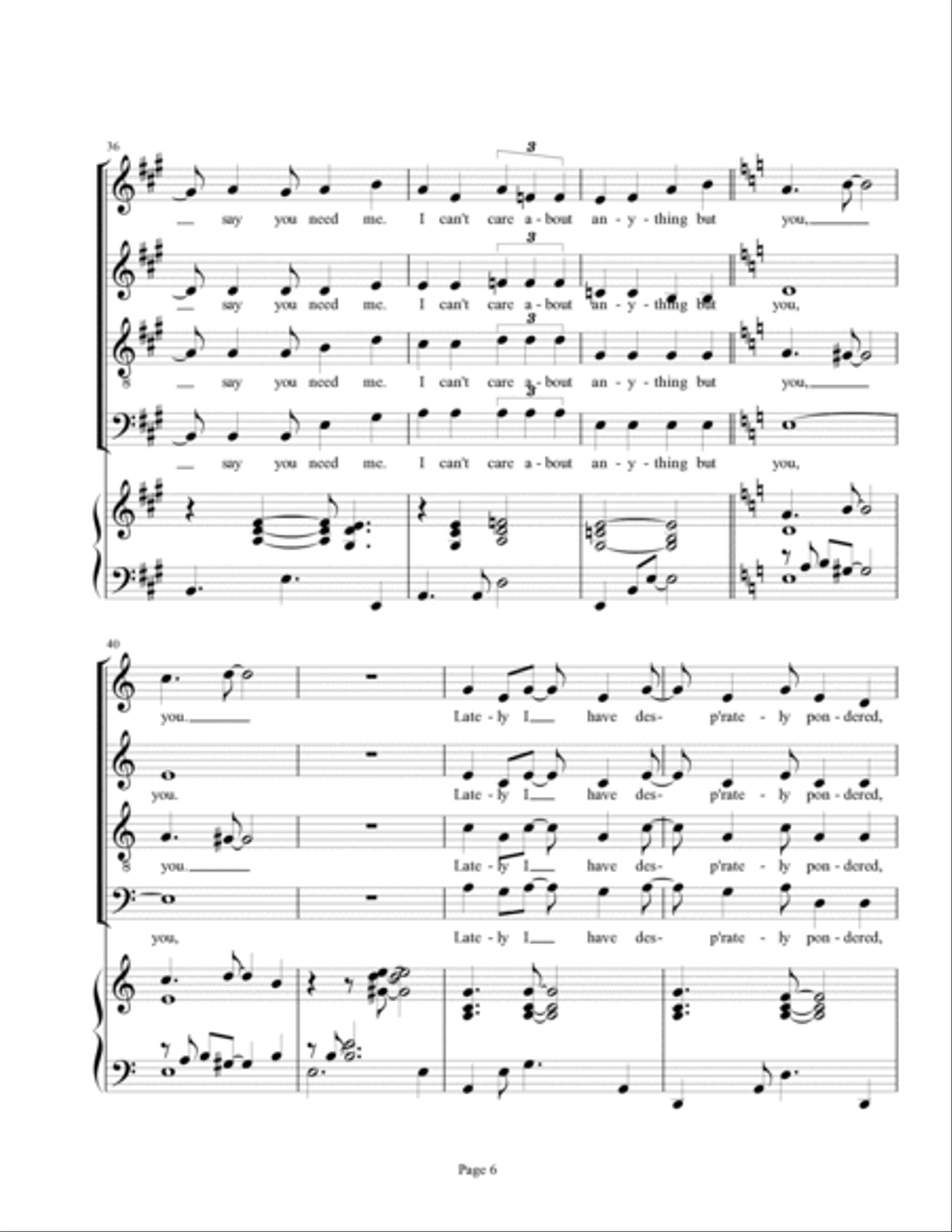 Lovefool 4-Part scores gallery preview page 6