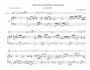 Book cover for Sonata for Horn and Piano
