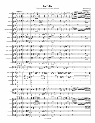 La Folia (Symphonic variations on a theme by Corelli) - Score and parts