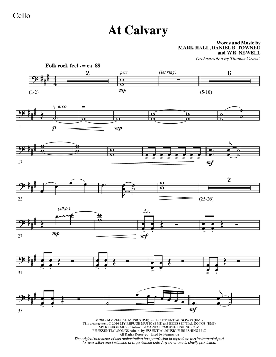 At Calvary - Cello