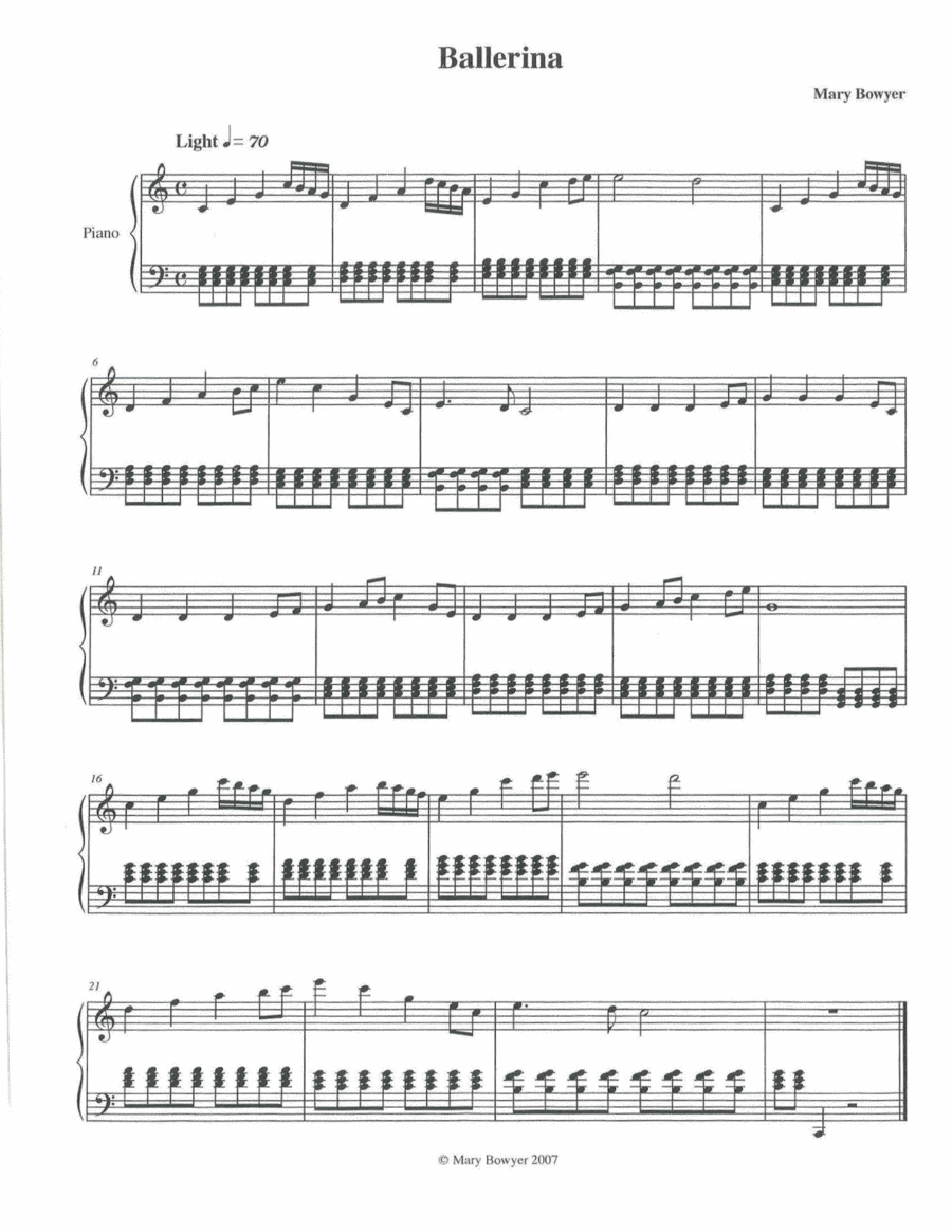 Ballerina Piano Method scores gallery preview page 1