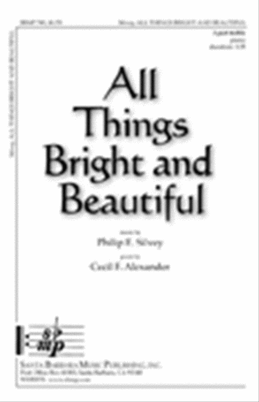All Things Bright and Beautiful - SA Octavo SA scores gallery preview page 1