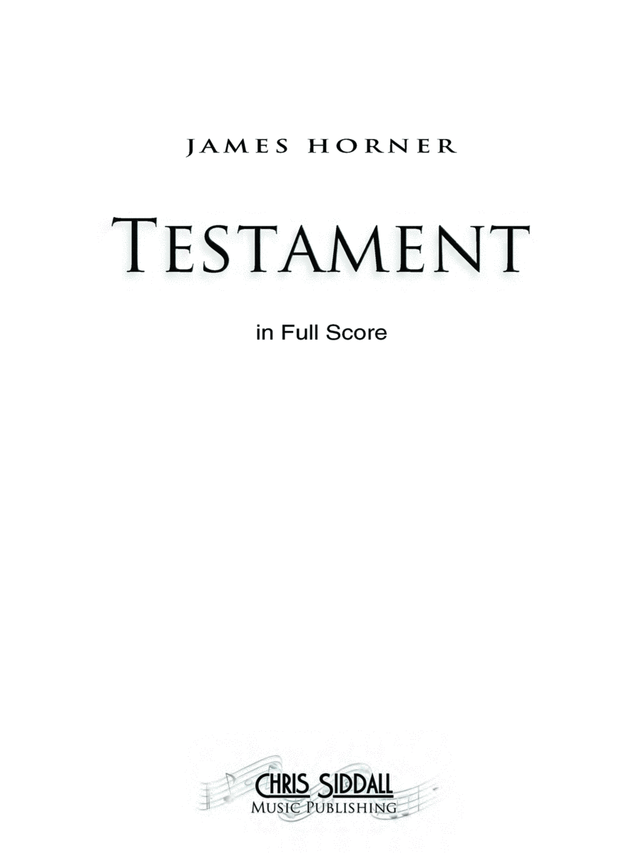 Testament Cues - Score Only Full Orchestra scores gallery preview page 1