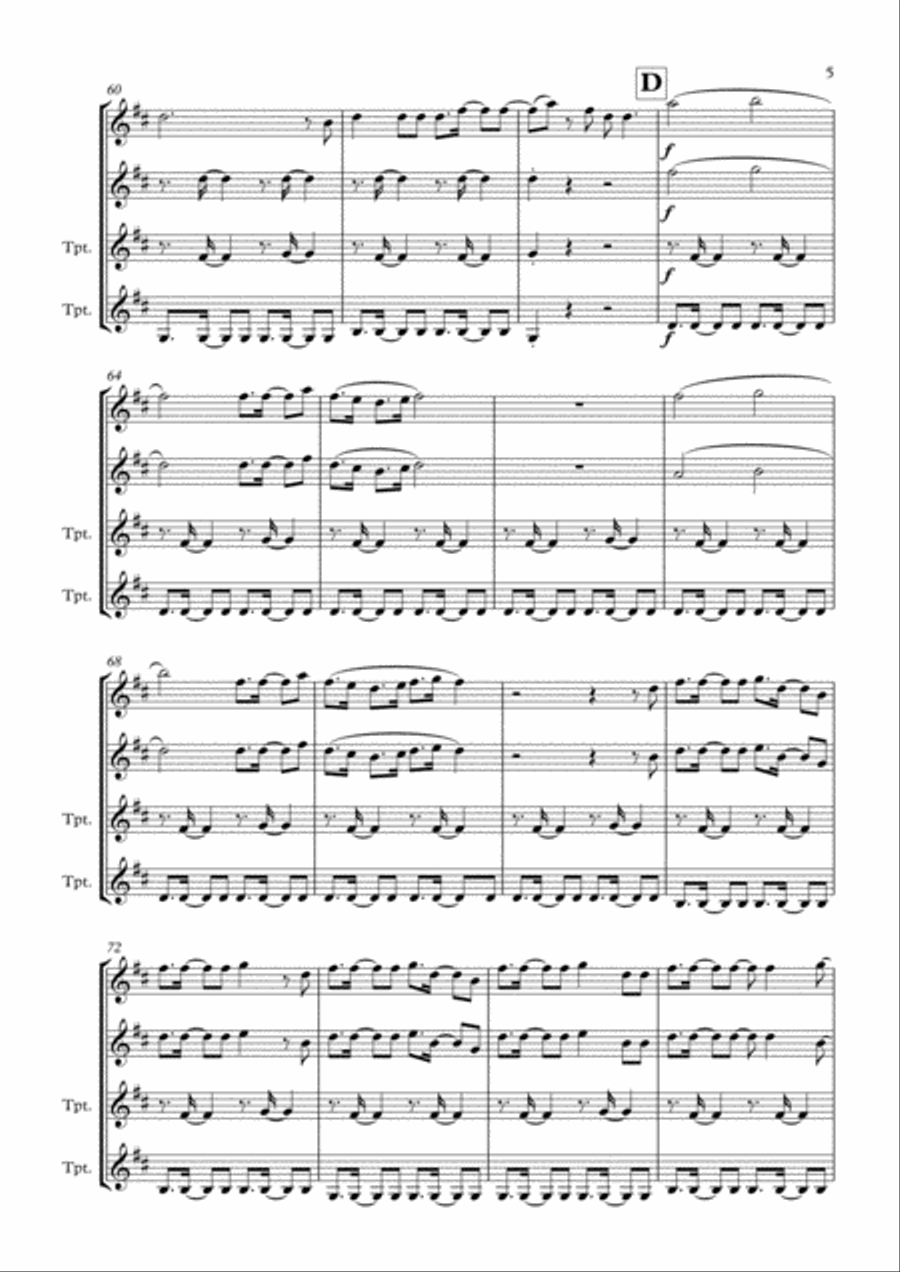 I Lived Brass Ensemble scores gallery preview page 5