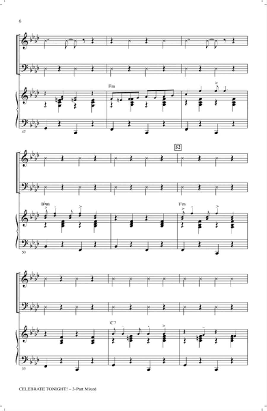 Celebrate Tonight! 3-Part scores gallery preview page 5