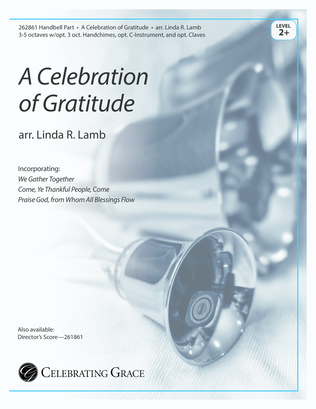 Book cover for A Celebration of Gratitude Handbell Part (Digital Download)